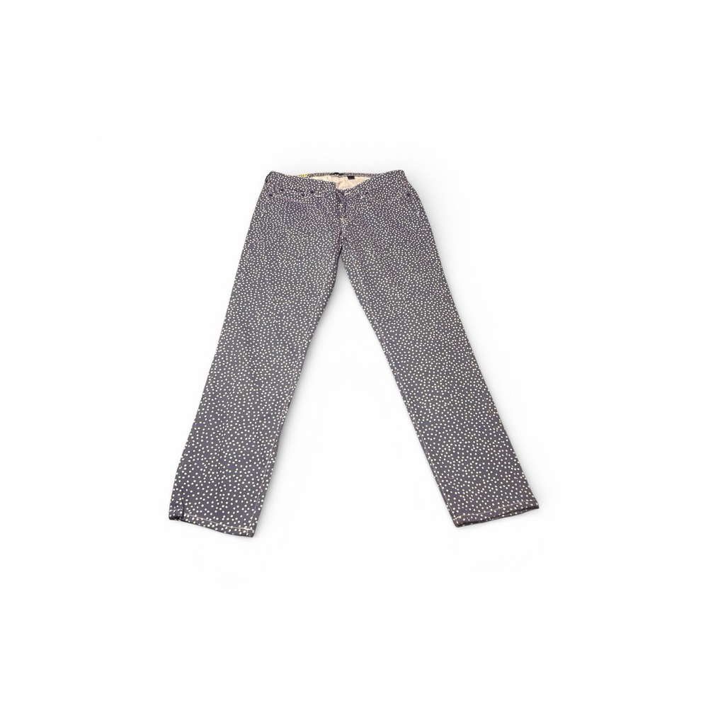 J‎ Crew Pants Womens 29 Skinny Toothpick Lavender White Polka Dot Stretch Jeans